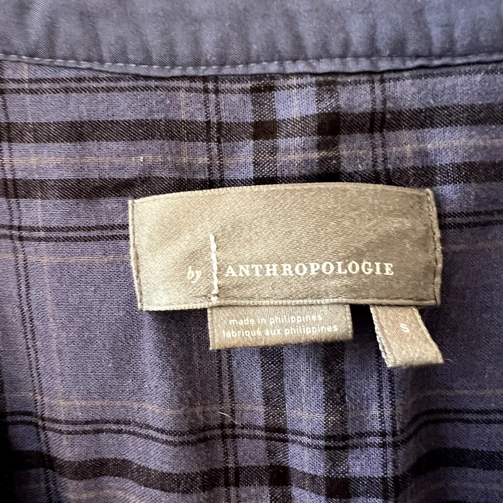 ANTHROPOLOGIE Melody Velvet Tunic Dress Slate Blue Gray Long Sleeve Womens Small - Picture 5 of 10